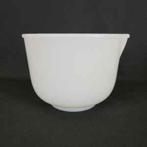 Vtg Glasbake Milk Glass Mixer Bowl Sunbeam